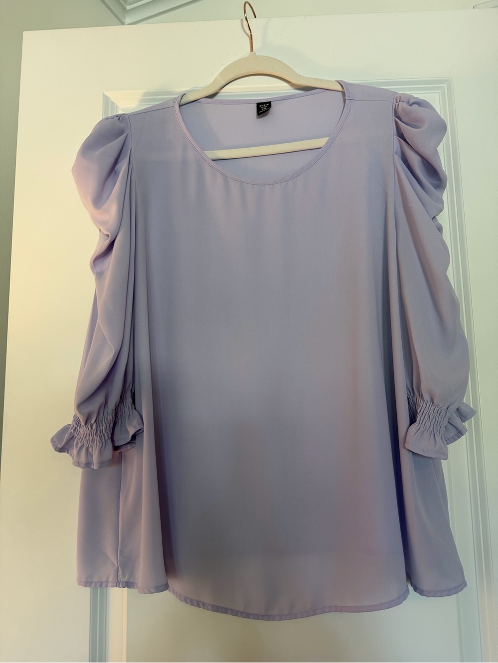 SHEIN Lavender Puff-Sleeve Blouse